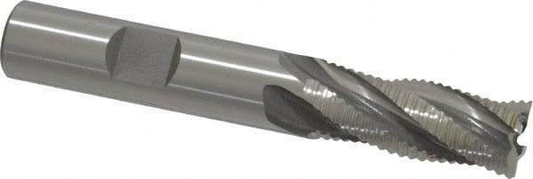 OSG - 1/2" Diam, Fine Pitch, 1-1/4" LOC, 4 Flute Cobalt Roughing Square End Mill - Uncoated, 3-1/4" OAL, 1/2" Shank Diam, Single End, 30° Helix - USA Tool & Supply
