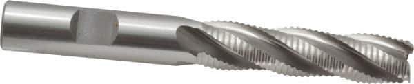 OSG - 1/2" Diam, Fine Pitch, 2" LOC, 4 Flute Cobalt Roughing Square End Mill - Uncoated, 4" OAL, 1/2" Shank Diam, Single End, 30° Helix - USA Tool & Supply