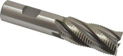 OSG - 7/8" Diam, Fine Pitch, 1-7/8" LOC, 5 Flute Cobalt Roughing Square End Mill - Uncoated, 4-1/8" OAL, 3/4" Shank Diam, Single End, 30° Helix - USA Tool & Supply