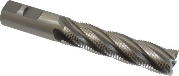 OSG - 7/8" Diam, Fine Pitch, 3-1/2" LOC, 5 Flute Cobalt Roughing Square End Mill - Uncoated, 5-3/4" OAL, 7/8" Shank Diam, Single End, 30° Helix - USA Tool & Supply