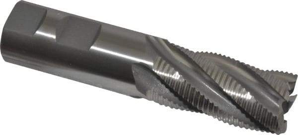 OSG - 1" Diam, Fine Pitch, 2" LOC, 5 Flute Cobalt Roughing Square End Mill - Uncoated, 4-1/2" OAL, 1" Shank Diam, Single End, Centercutting, 30° Helix - USA Tool & Supply