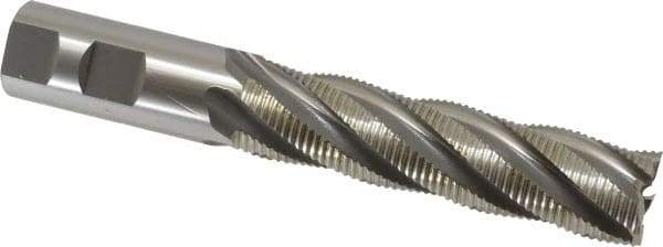 OSG - 1" Diam, Fine Pitch, 4" LOC, 5 Flute Cobalt Roughing Square End Mill - Uncoated, 6-1/2" OAL, 1" Shank Diam, Single End, 30° Helix - USA Tool & Supply