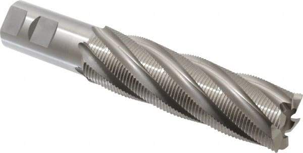OSG - 1-1/2" Diam, Fine Pitch, 5" LOC, 6 Flute Cobalt Roughing Square End Mill - Uncoated, 7-1/2" OAL, 1-1/4" Shank Diam, Single End, 30° Helix - USA Tool & Supply