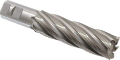 OSG - 1-1/2" Diam, Fine Pitch, 5" LOC, 6 Flute Cobalt Roughing Square End Mill - Uncoated, 7-1/2" OAL, 1-1/4" Shank Diam, Single End, 30° Helix - USA Tool & Supply