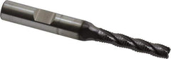 OSG - 1/4" Diam, Fine Pitch, 1-1/4" LOC, 4 Flute Cobalt Roughing Square End Mill - TiAlN Finish, 3-1/16" OAL, 3/8" Shank Diam, Single End, 30° Helix - USA Tool & Supply