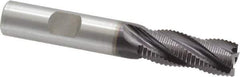 OSG - 1/2" Diam, Fine Pitch, 1-1/4" LOC, 4 Flute Cobalt Roughing Square End Mill - TiAlN Finish, 3-1/4" OAL, 1/2" Shank Diam, Single End, 30° Helix - USA Tool & Supply
