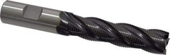OSG - 3/4" Diam, Fine Pitch, 3" LOC, 4 Flute Cobalt Roughing Square End Mill - TiAlN Finish, 5-1/4" OAL, 3/4" Shank Diam, Single End, 30° Helix - USA Tool & Supply