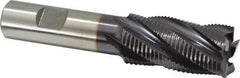 OSG - 1" Diam, Fine Pitch, 2" LOC, 5 Flute Cobalt Roughing Square End Mill - TiAlN Finish, 4-1/2" OAL, 3/4" Shank Diam, Single End, 30° Helix - USA Tool & Supply