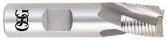 OSG - 7/8" Diam, Fine Pitch, 7/8" LOC, 3 Flute Cobalt Roughing Square End Mill - Uncoated, 3-1/8" OAL, 3/4" Shank Diam, Single End, Centercutting, 25° Helix - USA Tool & Supply