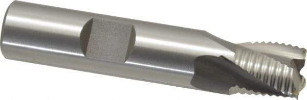 OSG - 1/2" Diam, Fine Pitch, 1/2" LOC, 3 Flute Cobalt Roughing Square End Mill - Uncoated, 2-1/2" OAL, 1/2" Shank Diam, Single End, Centercutting, 25° Helix - USA Tool & Supply