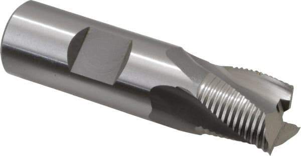 OSG - 3/4" Diam, Fine Pitch, 3/4" LOC, 3 Flute Cobalt Roughing Square End Mill - Uncoated, 2-7/8" OAL, 3/4" Shank Diam, Single End, Centercutting, 25° Helix - USA Tool & Supply