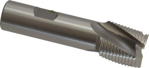 OSG - 1" Diam, Fine Pitch, 1" LOC, 3 Flute Cobalt Roughing Square End Mill - Uncoated, 3-1/2" OAL, 3/4" Shank Diam, Single End, Centercutting, 25° Helix - USA Tool & Supply