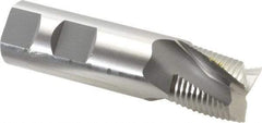 OSG - 1" Diam, Fine Pitch, 1" LOC, 3 Flute Cobalt Roughing Square End Mill - Uncoated, 3-3/4" OAL, 1" Shank Diam, Single End, Centercutting, 25° Helix - USA Tool & Supply