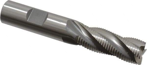 OSG - 5/8" Diam, Fine Pitch, 1-5/8" LOC, 4 Flute Cobalt Roughing Square End Mill - Uncoated, 3-3/4" OAL, 5/8" Shank Diam, Single End, Centercutting, 30° Helix - USA Tool & Supply