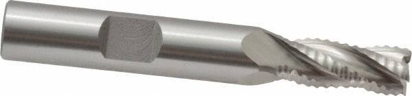 OSG - 5/16" Diam, Coarse Pitch, 3/4" LOC, 4 Flute Cobalt Roughing Square End Mill - Uncoated, 2-1/2" OAL, 3/8" Shank Diam, Single End, 30° Helix - USA Tool & Supply
