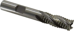 OSG - 7/16" Diam, Coarse Pitch, 1" LOC, 4 Flute Cobalt Roughing Square End Mill - Uncoated, 2-11/16" OAL, 3/8" Shank Diam, Single End, 30° Helix - USA Tool & Supply