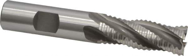 OSG - 5/8" Diam, Coarse Pitch, 1-5/8" LOC, 4 Flute Cobalt Roughing Square End Mill - Uncoated, 3-3/4" OAL, 5/8" Shank Diam, Single End, 30° Helix - USA Tool & Supply