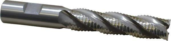 OSG - 3/4" Diam, Coarse Pitch, 3" LOC, 4 Flute Cobalt Roughing Square End Mill - Uncoated, 5-1/4" OAL, 3/4" Shank Diam, Single End, 30° Helix - USA Tool & Supply