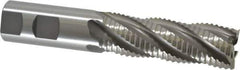 OSG - 1" Diam, Coarse Pitch, 3" LOC, 5 Flute Cobalt Roughing Square End Mill - Uncoated, 5-1/2" OAL, 1" Shank Diam, Single End, 30° Helix - USA Tool & Supply
