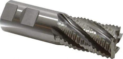OSG - 1-1/4" Diam, Coarse Pitch, 2" LOC, 6 Flute Cobalt Roughing Square End Mill - Uncoated, 4-1/2" OAL, 1-1/4" Shank Diam, Single End, 30° Helix - USA Tool & Supply