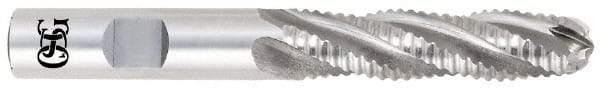 OSG - 5/8" Diam, Coarse Pitch, 1-5/8" LOC, 4 Flute Cobalt Roughing Ball End Mill - Uncoated, 3-3/4" OAL, 5/8" Shank Diam, Single End, Centercutting, 30° Helix - USA Tool & Supply