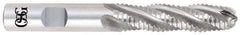 OSG - 5/8" Diam, Coarse Pitch, 1-5/8" LOC, 4 Flute Cobalt Roughing Ball End Mill - Uncoated, 3-3/4" OAL, 5/8" Shank Diam, Single End, Centercutting, 30° Helix - USA Tool & Supply