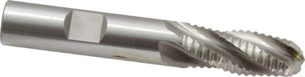 OSG - 1/2" Diam, Coarse Pitch, 1-1/4" LOC, 4 Flute Cobalt Roughing Ball End Mill - Uncoated, 3-1/4" OAL, 1/2" Shank Diam, Single End, Centercutting, 30° Helix - USA Tool & Supply