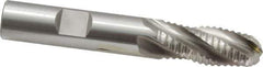 OSG - 1/2" Diam, Coarse Pitch, 1-1/4" LOC, 4 Flute Cobalt Roughing Ball End Mill - Uncoated, 3-1/4" OAL, 1/2" Shank Diam, Single End, Centercutting, 30° Helix - USA Tool & Supply
