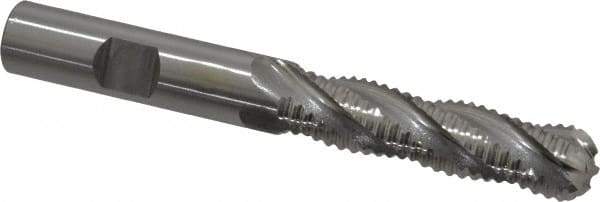OSG - 1/2" Diam, Coarse Pitch, 2" LOC, 4 Flute Cobalt Roughing Ball End Mill - Uncoated, 4" OAL, 1/2" Shank Diam, Single End, Centercutting, 30° Helix - USA Tool & Supply