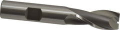OSG - 17/32", 1-1/8" LOC, 1/2" Shank Diam, 3-1/8" OAL, 2 Flute, Cobalt Square End Mill - Single End, Uncoated, Spiral Flute, 30° Helix, Centercutting, Right Hand Cut, Right Hand Flute, Series 520 - USA Tool & Supply