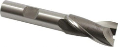 OSG - 11/16", 1-5/16" LOC, 1/2" Shank Diam, 3-5/16" OAL, 2 Flute, Cobalt Square End Mill - Single End, Uncoated, Spiral Flute, 30° Helix, Centercutting, Right Hand Cut, Right Hand Flute, Series 520 - USA Tool & Supply