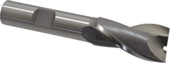 OSG - 23/32", 1-5/16" LOC, 1/2" Shank Diam, 3-5/16" OAL, 2 Flute, Cobalt Square End Mill - Single End, Uncoated, Spiral Flute, 30° Helix, Centercutting, Right Hand Cut, Right Hand Flute, Series 520 - USA Tool & Supply