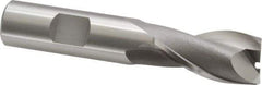 OSG - 11/16", 1-5/16" LOC, 5/8" Shank Diam, 3-7/16" OAL, 2 Flute, Cobalt Square End Mill - Single End, Uncoated, Spiral Flute, 30° Helix, Centercutting, Right Hand Cut, Right Hand Flute, Series 520 - USA Tool & Supply