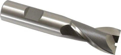 OSG - 3/4", 1-5/16" LOC, 5/8" Shank Diam, 3-7/16" OAL, 2 Flute, Cobalt Square End Mill - Single End, Uncoated, Spiral Flute, 30° Helix, Centercutting, Right Hand Cut, Right Hand Flute, Series 520 - USA Tool & Supply