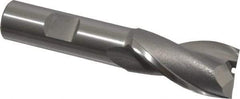 OSG - 13/16", 1-1/2" LOC, 5/8" Shank Diam, 3-5/8" OAL, 2 Flute, Cobalt Square End Mill - Single End, Uncoated, Spiral Flute, 30° Helix, Centercutting, Right Hand Cut, Right Hand Flute, Series 520 - USA Tool & Supply