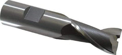 OSG - 3/4", 1-5/16" LOC, 3/4" Shank Diam, 3-9/16" OAL, 2 Flute, Cobalt Square End Mill - Single End, Uncoated, Spiral Flute, 30° Helix, Centercutting, Right Hand Cut, Right Hand Flute, Series 520 - USA Tool & Supply