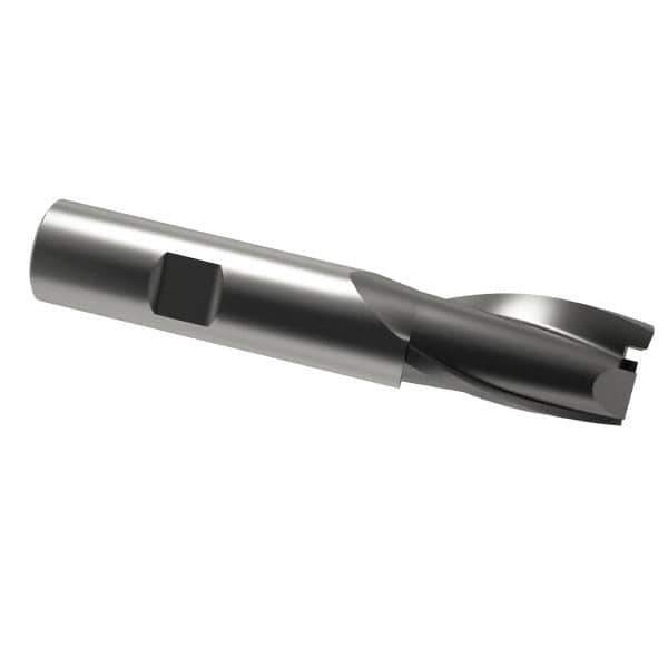 OSG - 7/8", 1-1/2" LOC, 3/4" Shank Diam, 3-3/4" OAL, 2 Flute, Cobalt Square End Mill - Single End, Uncoated, Spiral Flute, 30° Helix, Centercutting, Right Hand Cut, Right Hand Flute, Series 520 - USA Tool & Supply