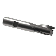 OSG - 7/8", 1-1/2" LOC, 3/4" Shank Diam, 3-3/4" OAL, 2 Flute, Cobalt Square End Mill - Single End, Uncoated, Spiral Flute, 30° Helix, Centercutting, Right Hand Cut, Right Hand Flute, Series 520 - USA Tool & Supply