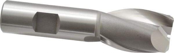 OSG - 1", 1-1/2" LOC, 3/4" Shank Diam, 3-3/4" OAL, 2 Flute, Cobalt Square End Mill - Single End, Uncoated, Spiral Flute, 30° Helix, Centercutting, Right Hand Cut, Right Hand Flute, Series 520 - USA Tool & Supply