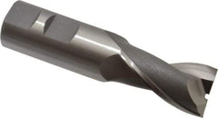 OSG - 7/8", 1-1/2" LOC, 7/8" Shank Diam, 3-3/4" OAL, 2 Flute, Cobalt Square End Mill - Single End, Uncoated, Spiral Flute, 30° Helix, Centercutting, Right Hand Cut, Right Hand Flute, Series 520 - USA Tool & Supply
