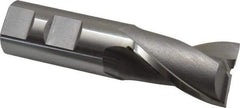 OSG - 1-1/8", 1-5/8" LOC, 1" Shank Diam, 4-1/8" OAL, 2 Flute, Cobalt Square End Mill - Single End, Uncoated, Spiral Flute, 30° Helix, Centercutting, Right Hand Cut, Right Hand Flute, Series 520 - USA Tool & Supply
