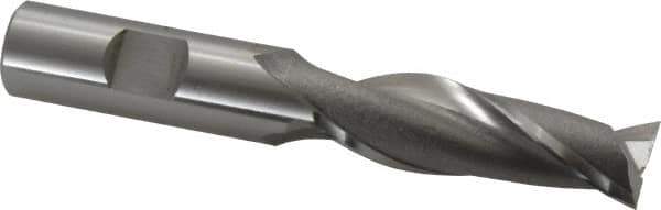 OSG - 5/8", 2" LOC, 5/8" Shank Diam, 4-1/8" OAL, 2 Flute, Cobalt Square End Mill - Single End, Uncoated, Spiral Flute, 30° Helix, Centercutting, Right Hand Cut, Right Hand Flute, Series 525 - USA Tool & Supply