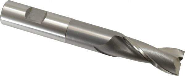 OSG - 3/4", 1-5/8" LOC, 3/4" Shank Diam, 5-3/8" OAL, 2 Flute, Cobalt Square End Mill - Single End, Uncoated, Spiral Flute, 30° Helix, Centercutting, Right Hand Cut, Right Hand Flute, Series 527 - USA Tool & Supply