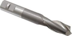 OSG - 7/8", 2" LOC, 7/8" Shank Diam, 6" OAL, 2 Flute, Cobalt Square End Mill - Single End, Uncoated, Spiral Flute, 30° Helix, Centercutting, Right Hand Cut, Right Hand Flute, Series 527 - USA Tool & Supply