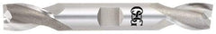 OSG - 27/32", 1-9/16" LOC, 7/8" Shank Diam, 5-1/2" OAL, 2 Flute, Cobalt Square End Mill - Double End, Uncoated, Spiral Flute, 30° Helix, Centercutting, Right Hand Cut, Right Hand Flute, Series 522 - USA Tool & Supply