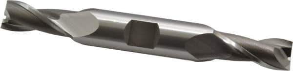 OSG - 13/32", 13/16" LOC, 1/2" Shank Diam, 3-3/4" OAL, 2 Flute, Cobalt Square End Mill - Double End, Uncoated, Spiral Flute, 30° Helix, Centercutting, Right Hand Cut, Right Hand Flute, Series 522 - USA Tool & Supply
