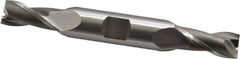 OSG - 13/32", 13/16" LOC, 1/2" Shank Diam, 3-3/4" OAL, 2 Flute, Cobalt Square End Mill - Double End, Uncoated, Spiral Flute, 30° Helix, Centercutting, Right Hand Cut, Right Hand Flute, Series 522 - USA Tool & Supply