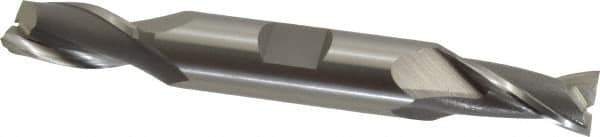 OSG - 27/64", 13/16" LOC, 1/2" Shank Diam, 3-3/4" OAL, 2 Flute, Cobalt Square End Mill - Double End, Uncoated, Spiral Flute, 30° Helix, Centercutting, Right Hand Cut, Right Hand Flute, Series 522 - USA Tool & Supply