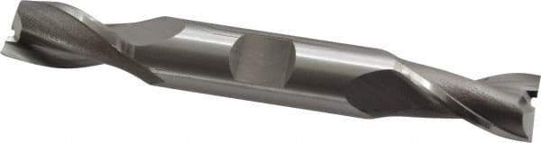 OSG - 15/32", 13/16" LOC, 1/2" Shank Diam, 3-3/4" OAL, 2 Flute, Cobalt Square End Mill - Double End, Uncoated, Spiral Flute, 30° Helix, Centercutting, Right Hand Cut, Right Hand Flute, Series 522 - USA Tool & Supply