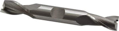 OSG - 15/32", 13/16" LOC, 1/2" Shank Diam, 3-3/4" OAL, 2 Flute, Cobalt Square End Mill - Double End, Uncoated, Spiral Flute, 30° Helix, Centercutting, Right Hand Cut, Right Hand Flute, Series 522 - USA Tool & Supply